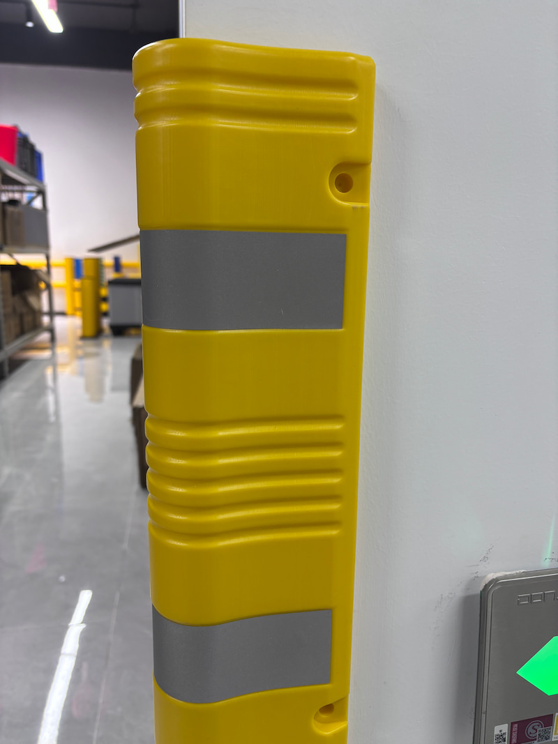 Impact resistant plastic wall bumper