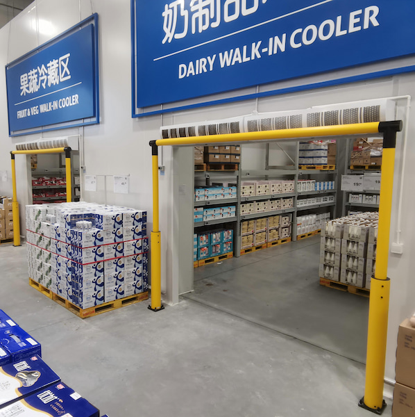 High-Visibility Warehouse Door Collision Barrier